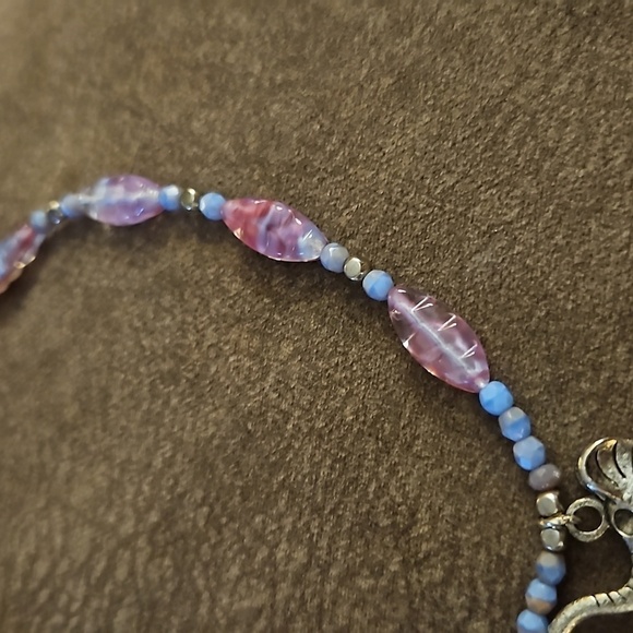 HANDMADE Cute Elephant Pendant Czech Glass Beaded Necklace Host Pick - Picture 5 of 6